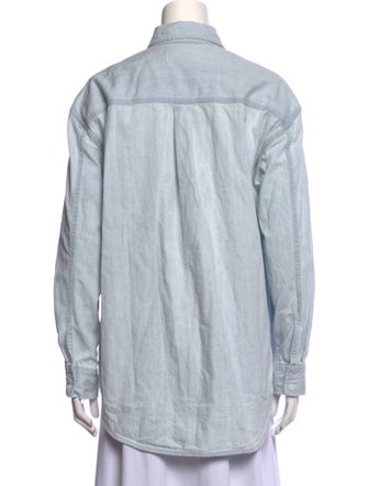 ALEXACHUNG Long Sleeve Button-Up Top