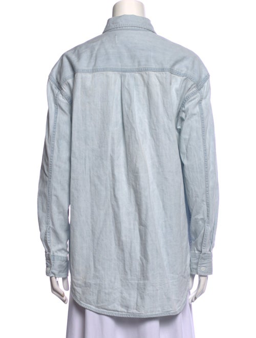 ALEXACHUNG Long Sleeve Button-Up Top