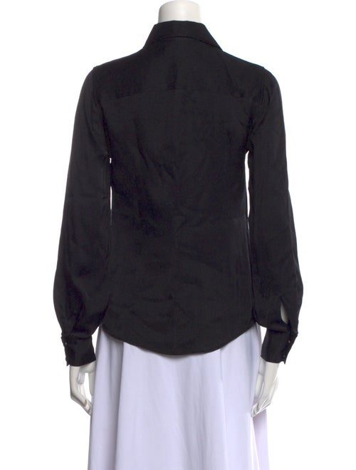 ALEXACHUNG Long Sleeve Button-Up Top