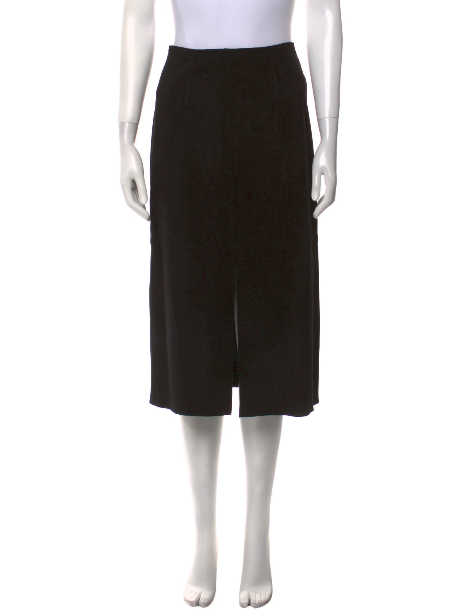 ALEXACHUNG Suede Knee-Length Skirt