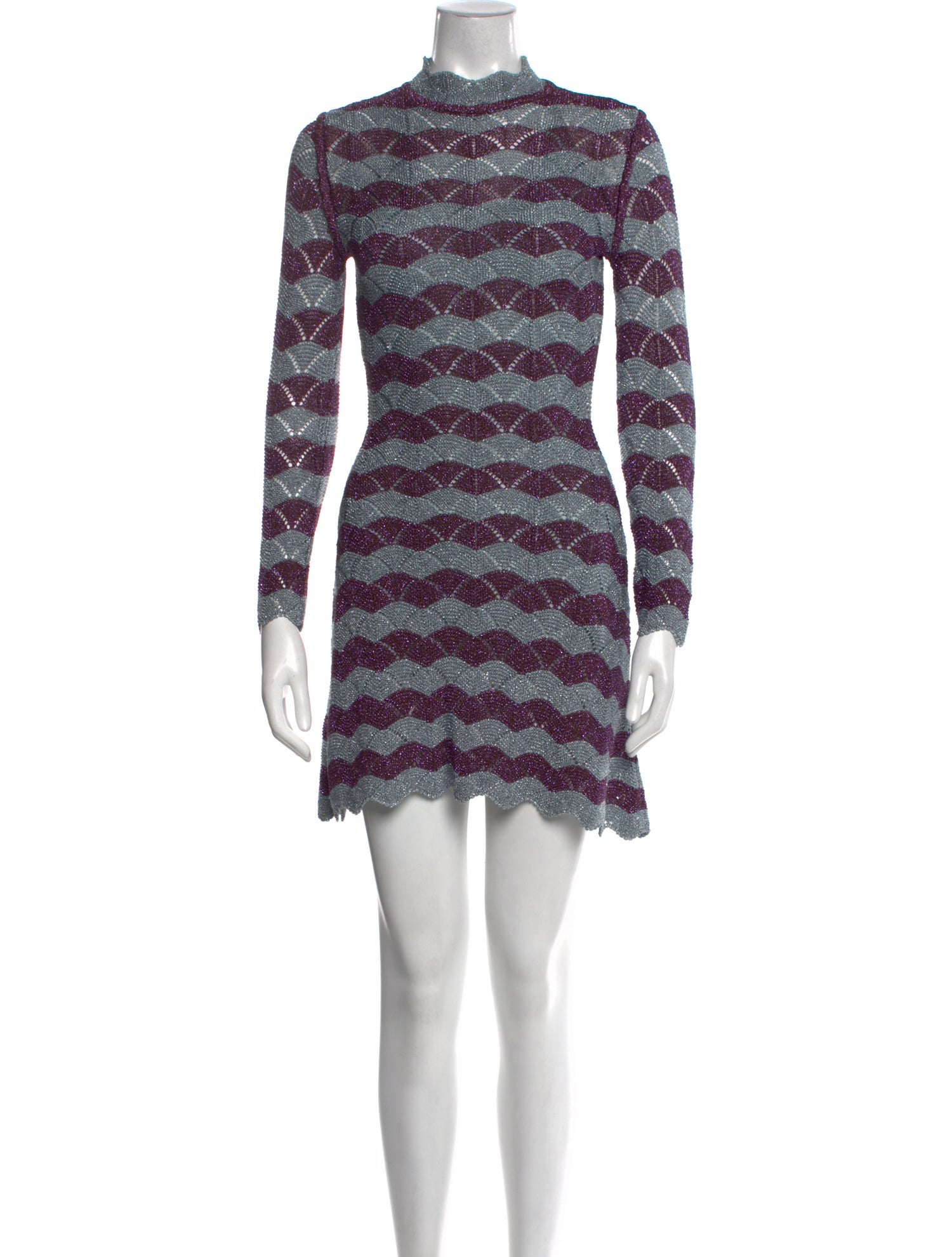 ALEXACHUNG Striped Mini Dress