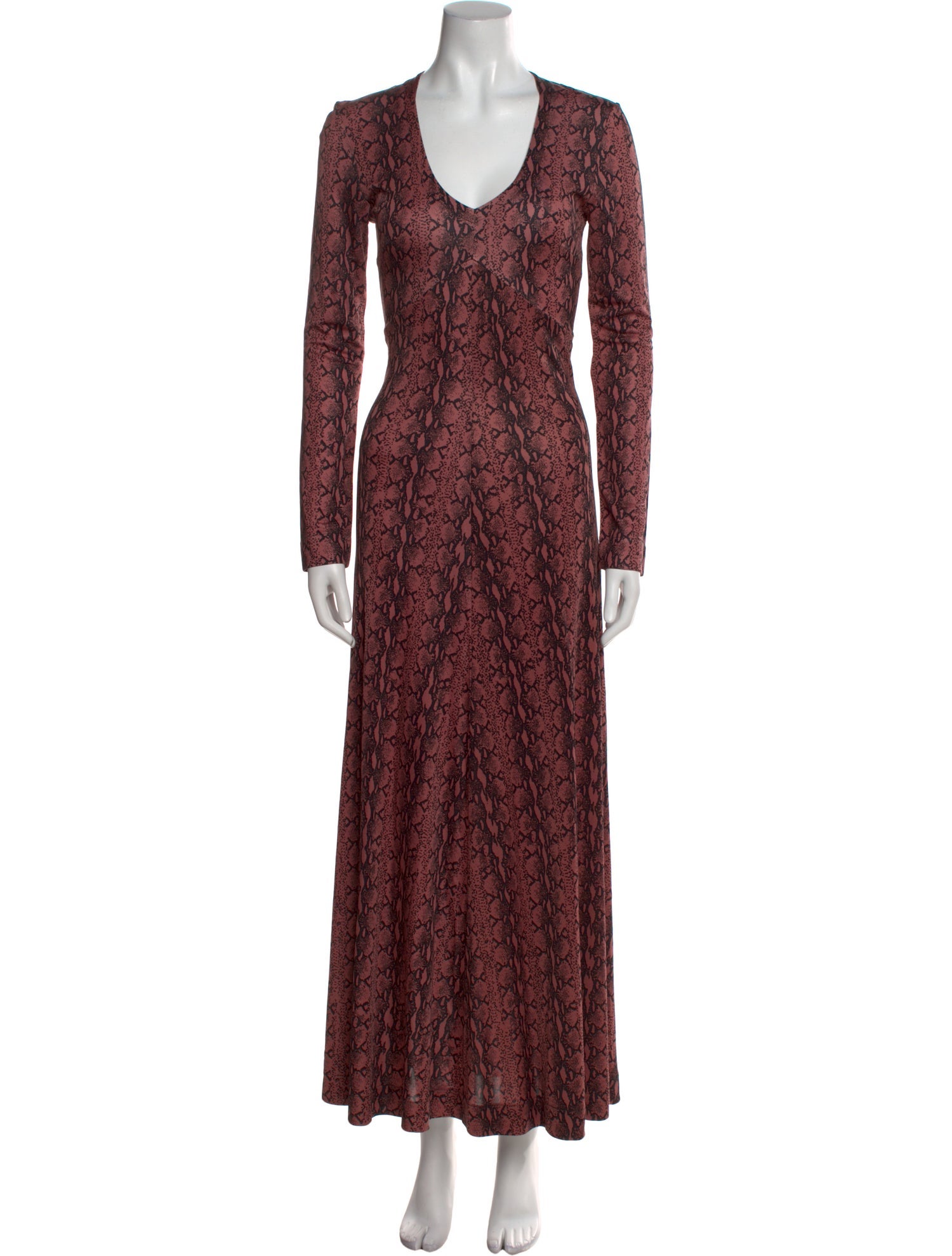 ALEXACHUNG Animal Print Long Dress w/ Tags