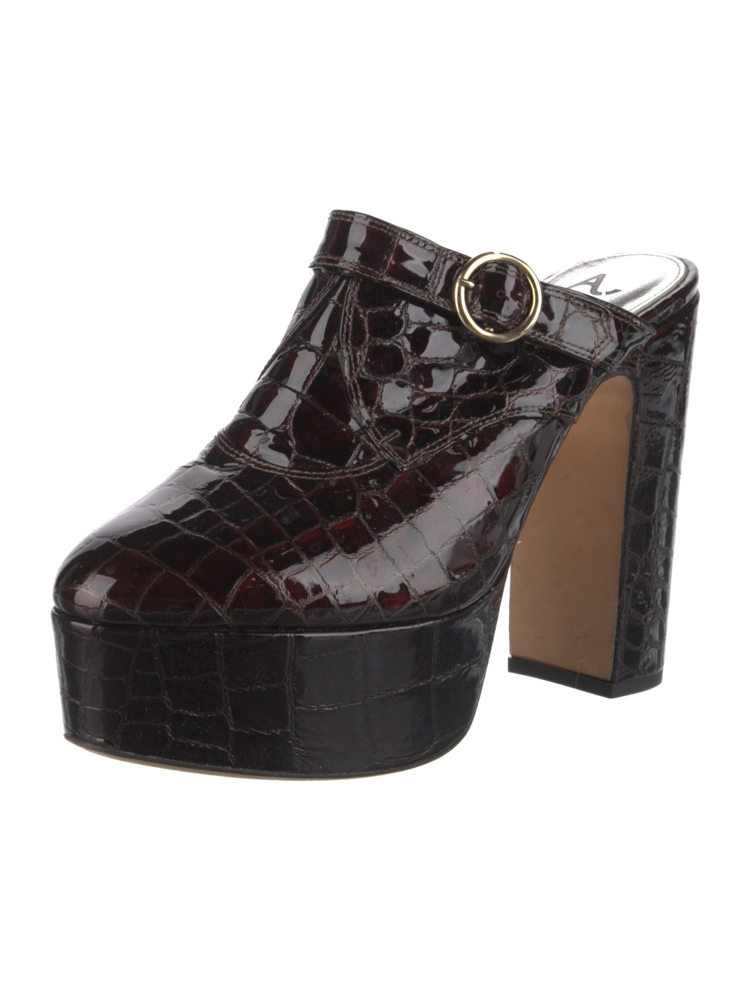 ALEXACHUNG Patent Leather Mules