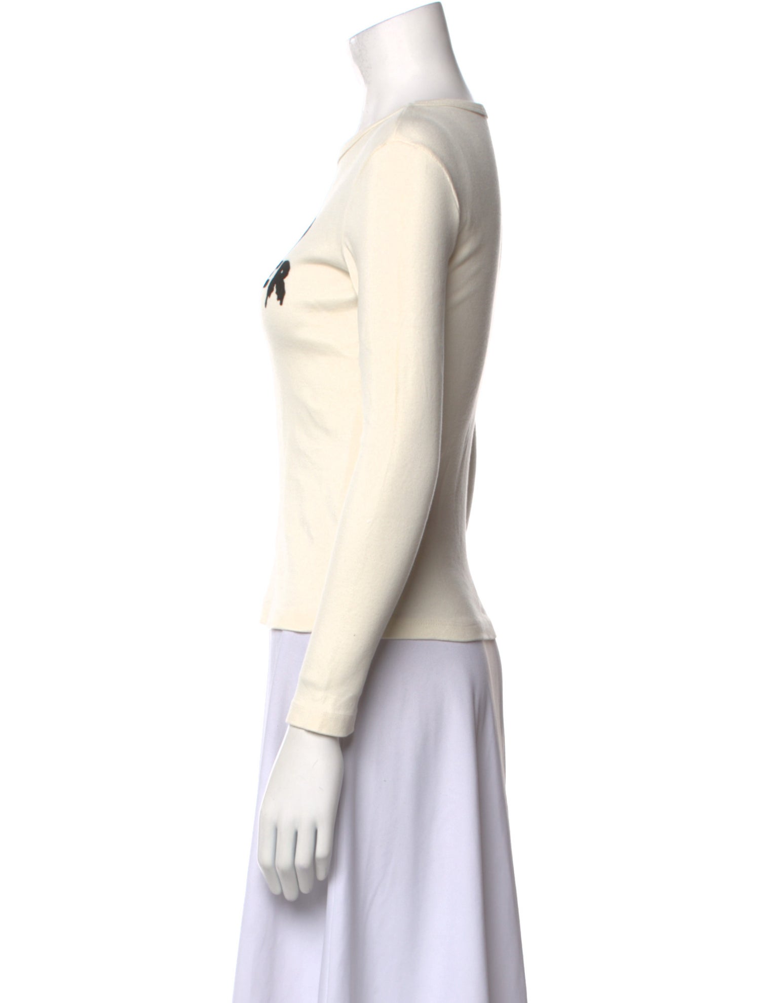 ALEXACHUNG Graphic Print Scoop Neck Sweatshirt