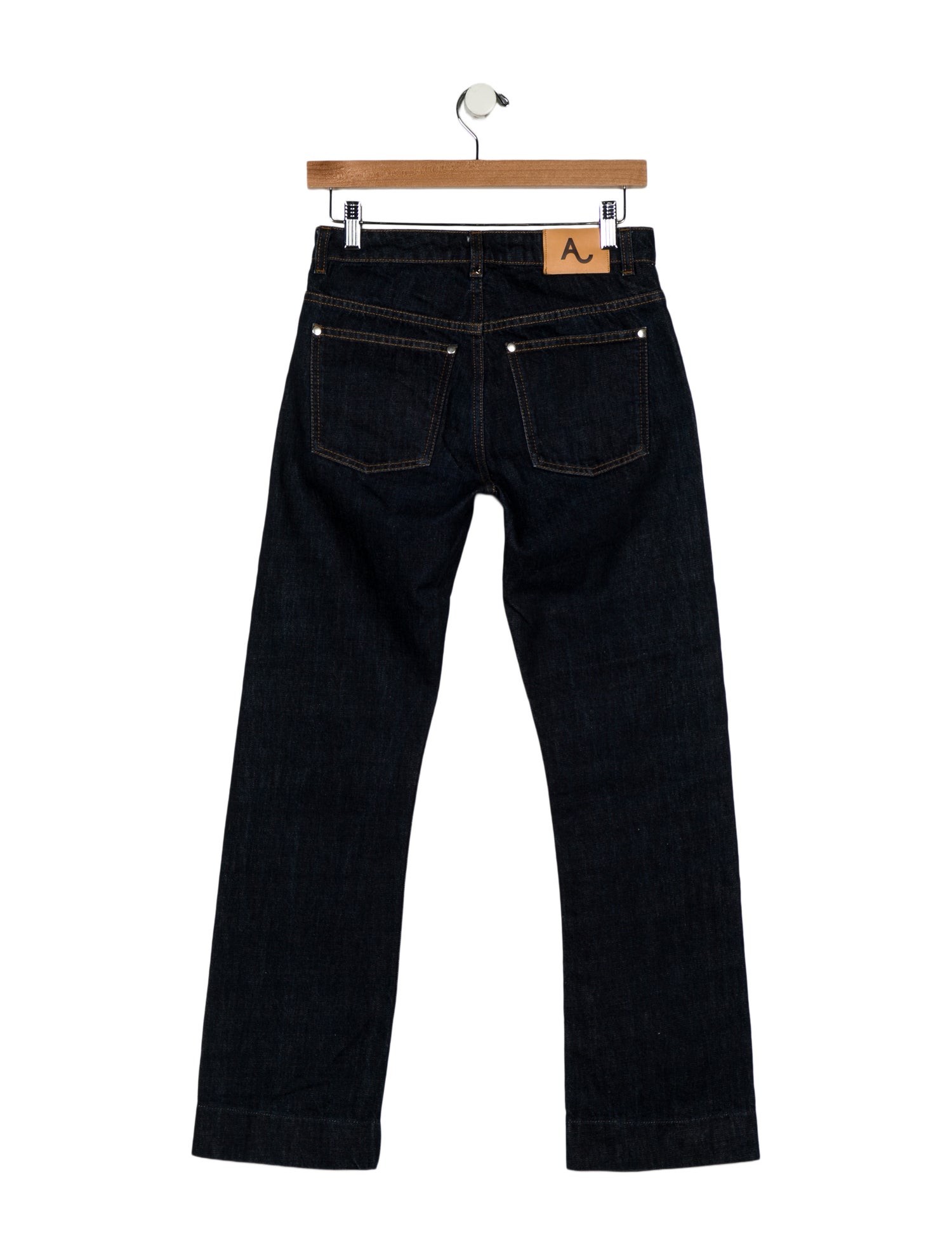 ALEXACHUNG Mid-Rise Straight Leg Jeans