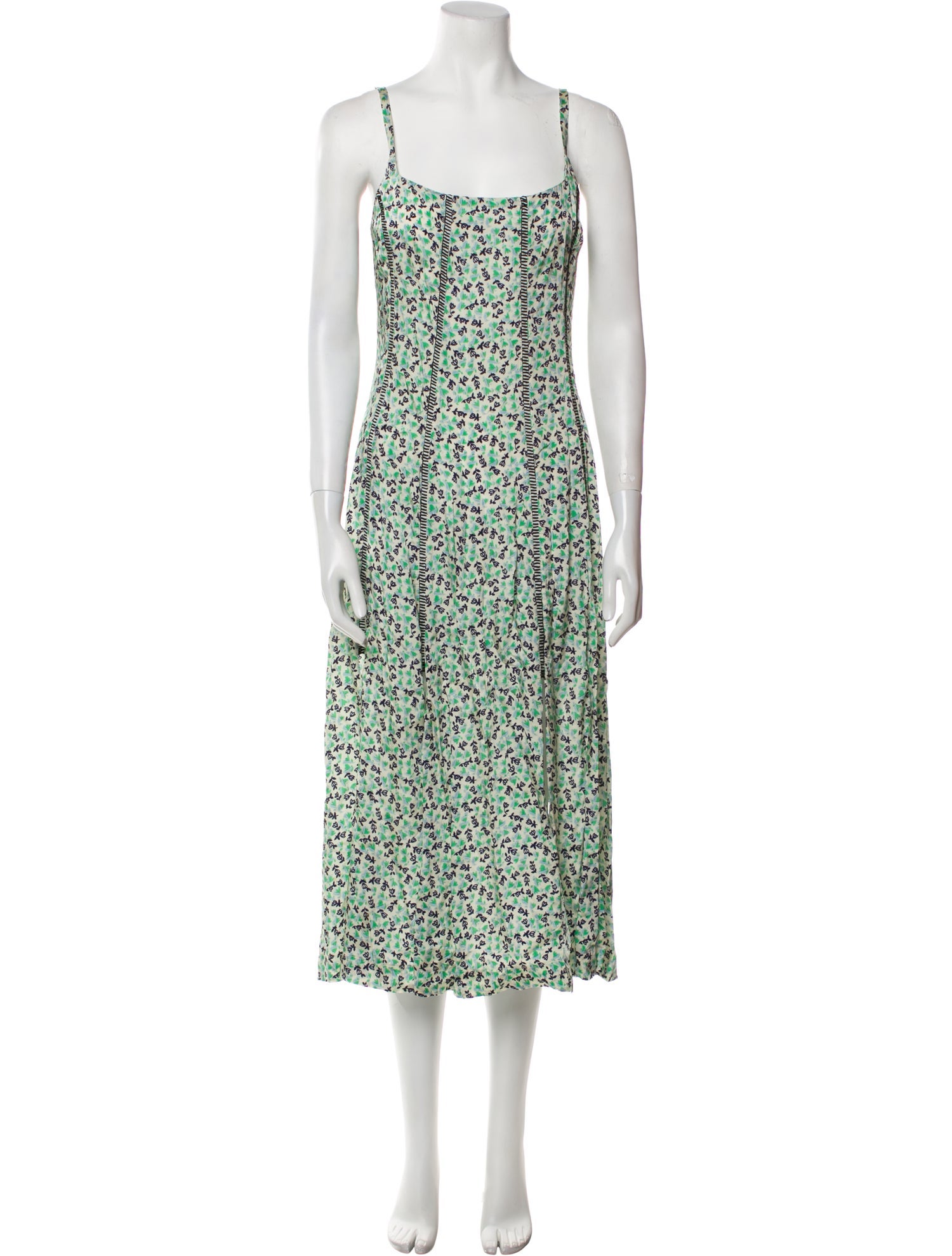 ALEXACHUNG Floral Print Long Dress