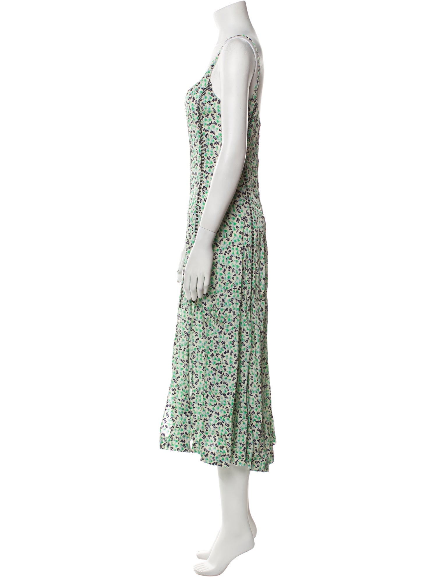 ALEXACHUNG Floral Print Long Dress