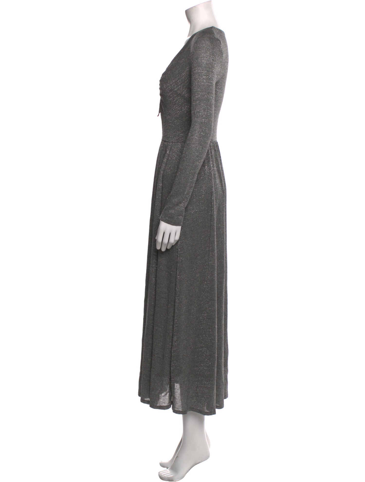 ALEXACHUNG V-Neck Long Dress