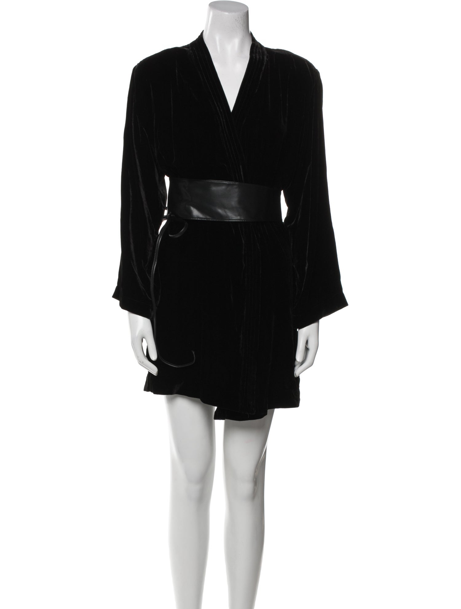 ALEXACHUNG V-Neck Mini Dress