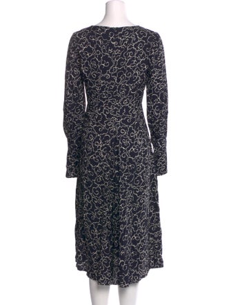 ALEXACHUNG Printed Midi Length Dress