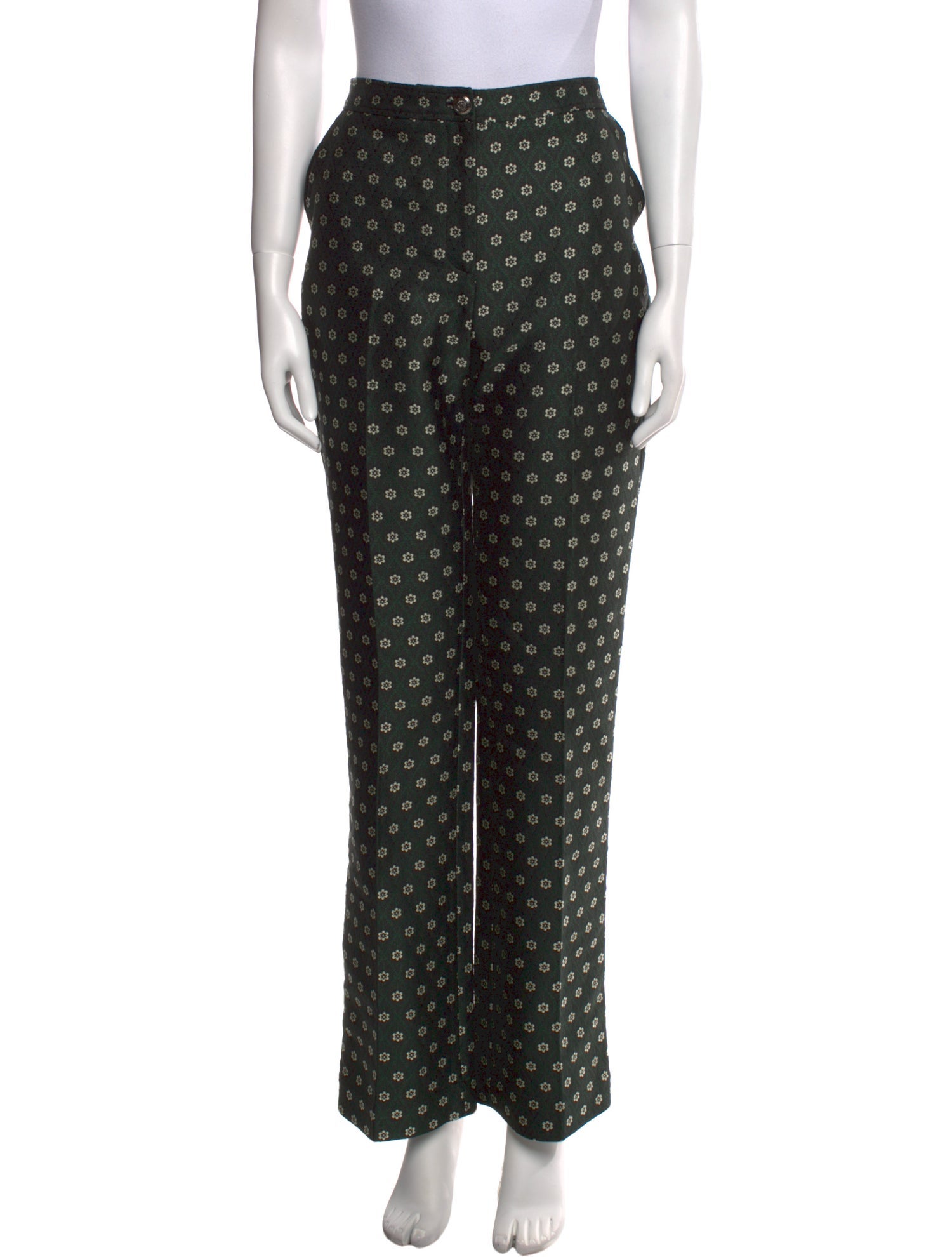 ALEXACHUNG Printed Wide Leg Pants