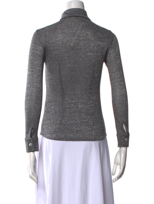 ALEXACHUNG Long Sleeve Button-Up Top