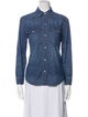 ALEXACHUNG Long Sleeve Button-Up Top