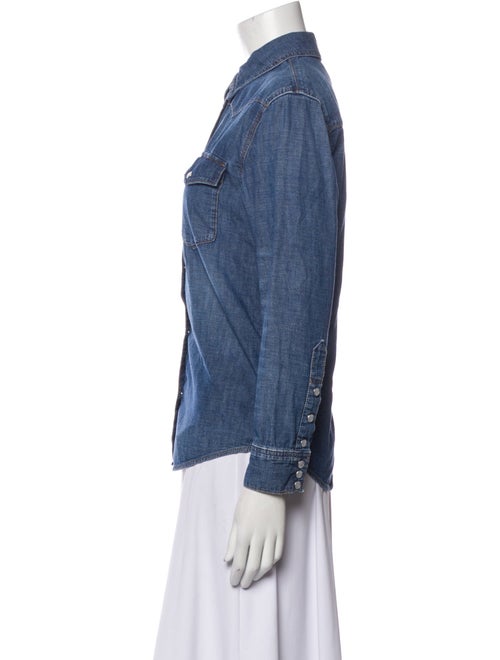 ALEXACHUNG Long Sleeve Button-Up Top