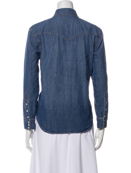 ALEXACHUNG Long Sleeve Button-Up Top