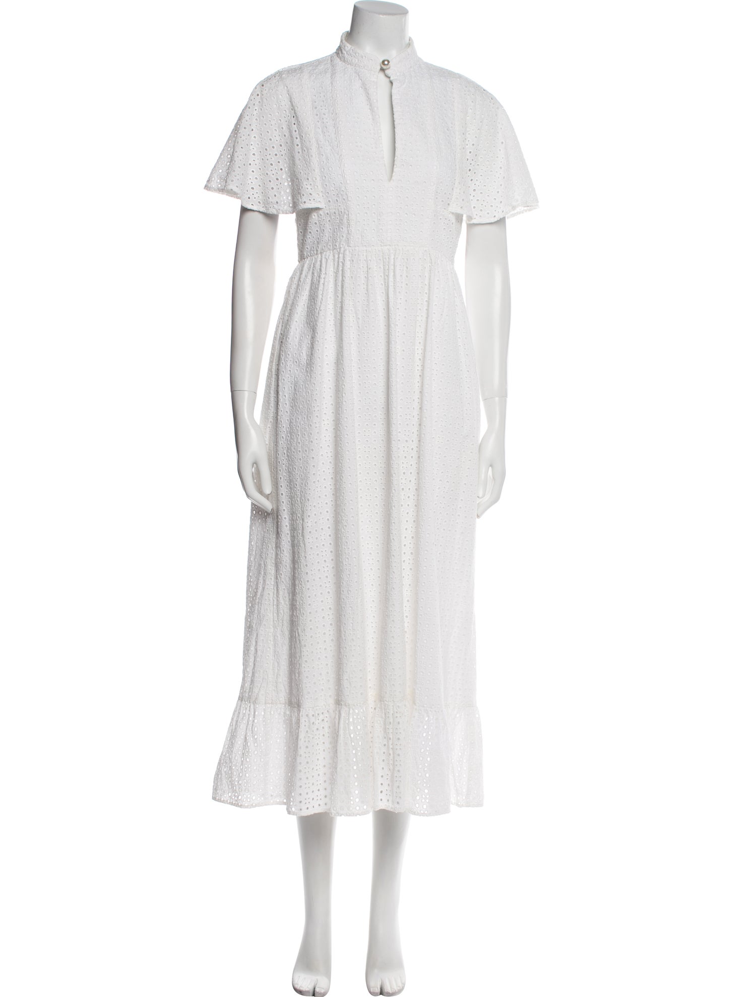 ALEXACHUNG Mock Neck Long Dress