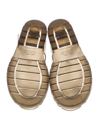 ALEXACHUNG Rubber Crystal Embellishments Gladiator Sandals