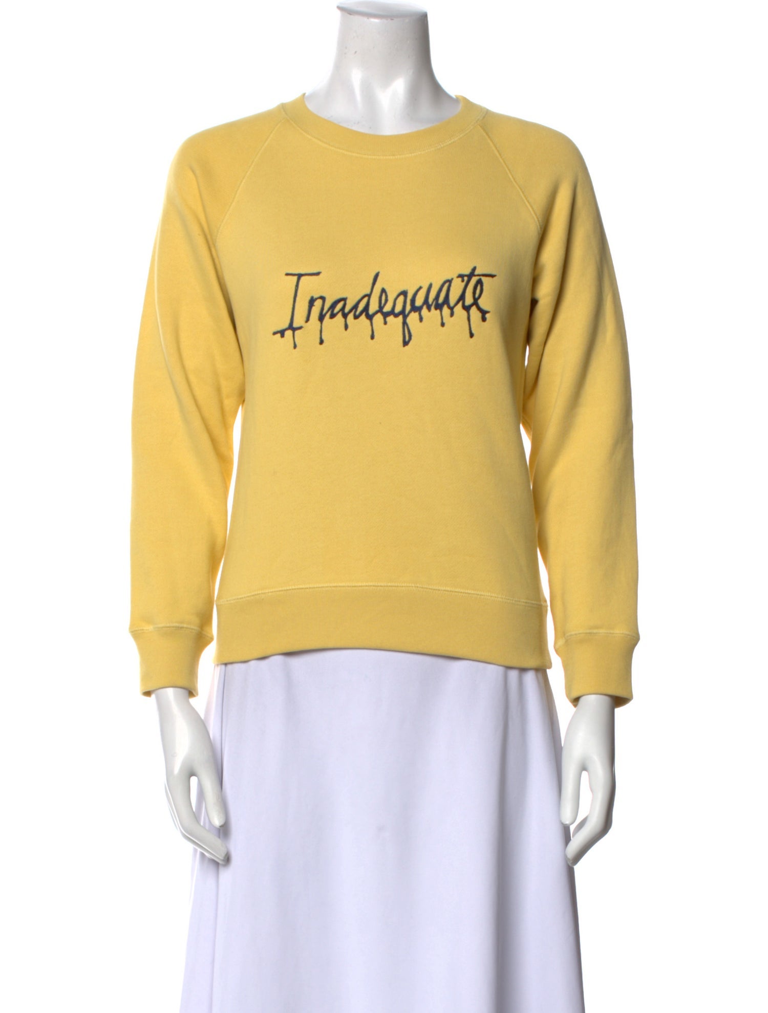 ALEXACHUNG Graphic Print Crew Neck Sweatshirt w/ Tags