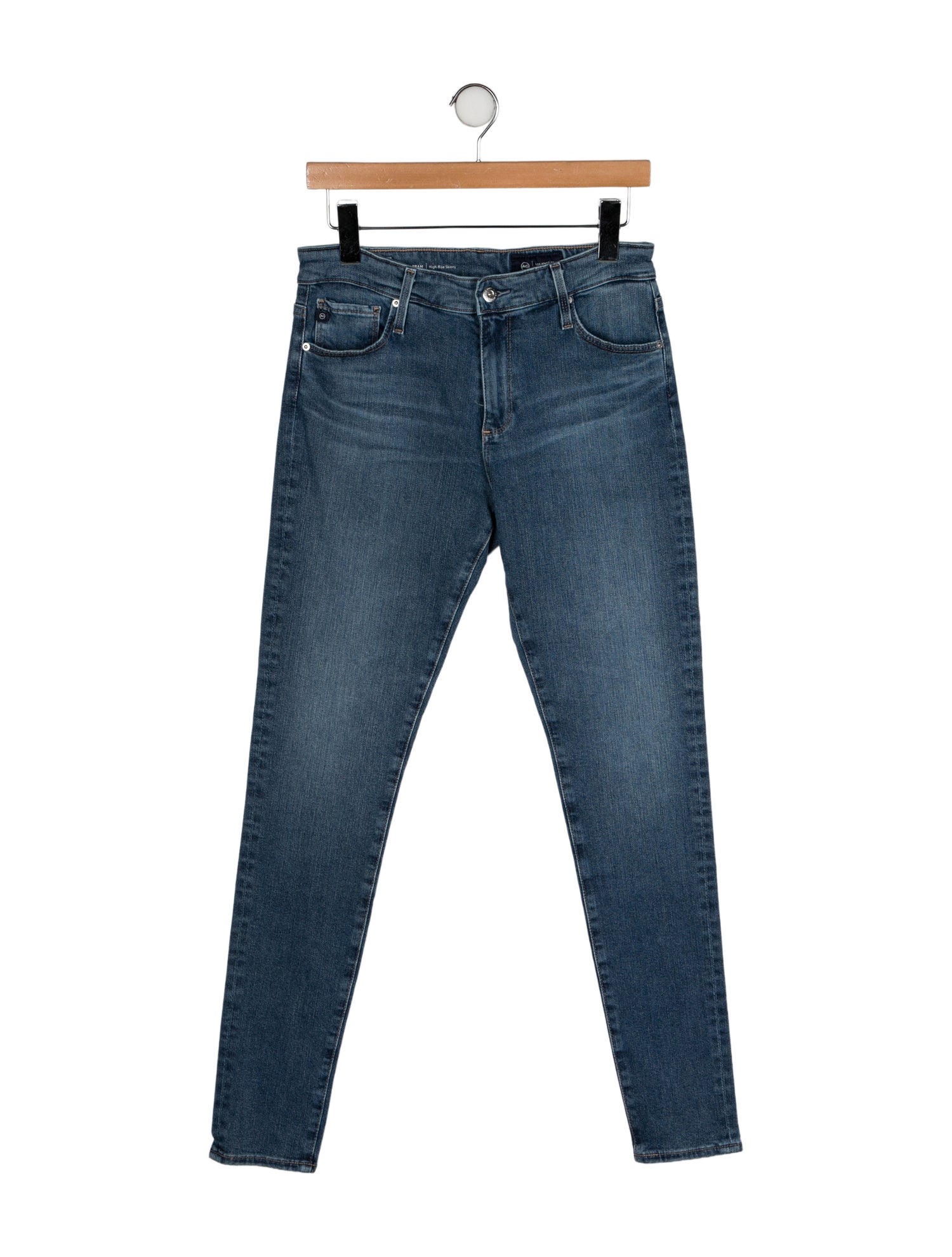 ALEXACHUNG Mid-Rise Skinny Leg Jeans