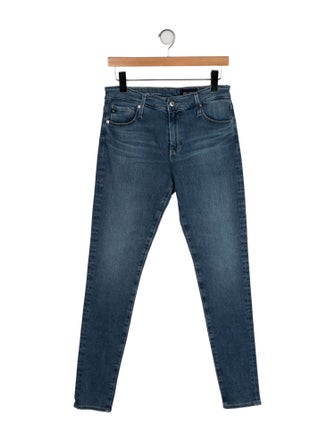 ALEXACHUNG Mid-Rise Skinny Leg Jeans