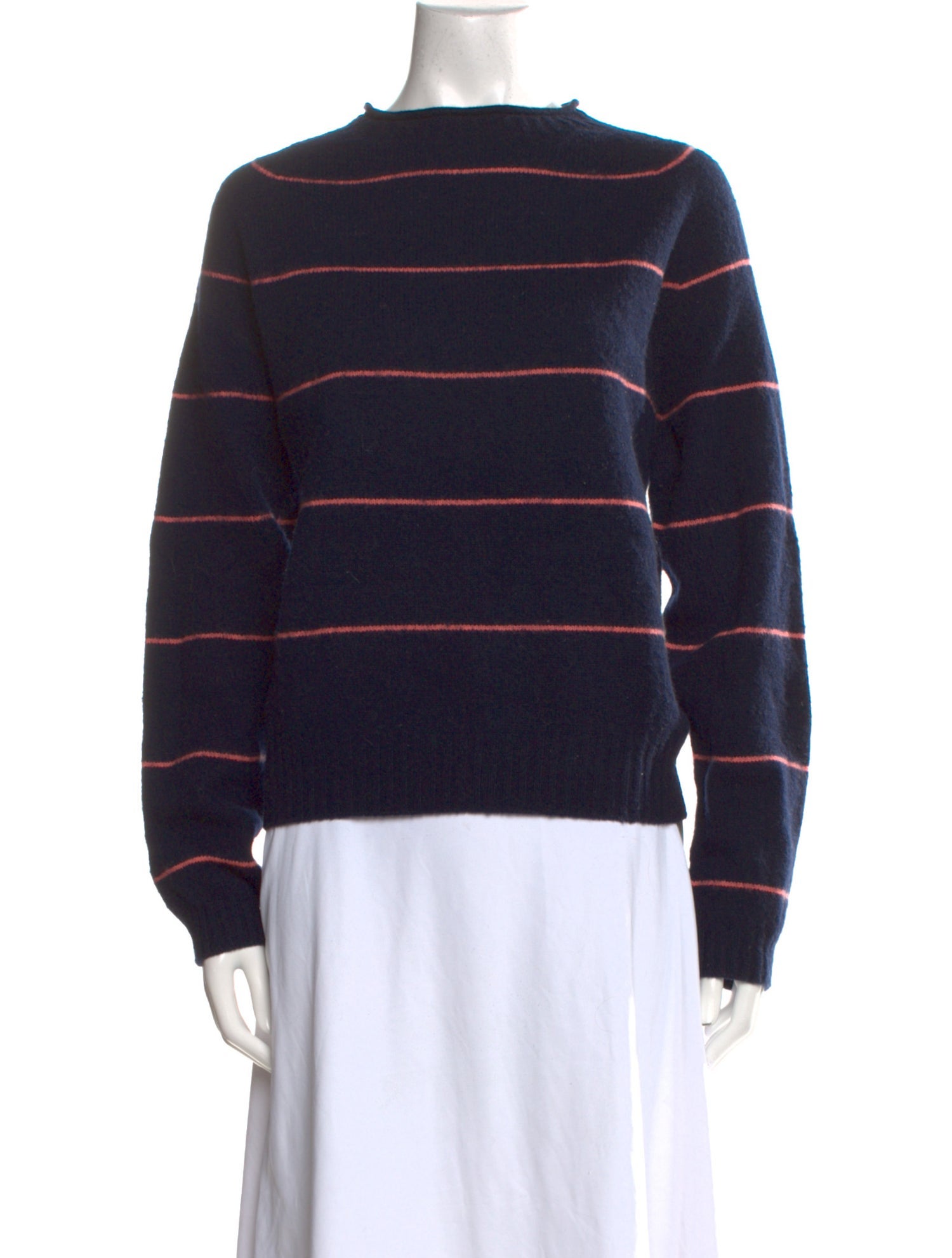 ALEXACHUNG Wool Striped Sweater