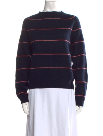 ALEXACHUNG Wool Striped Sweater