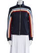 ALEXACHUNG Striped Biker Jacket