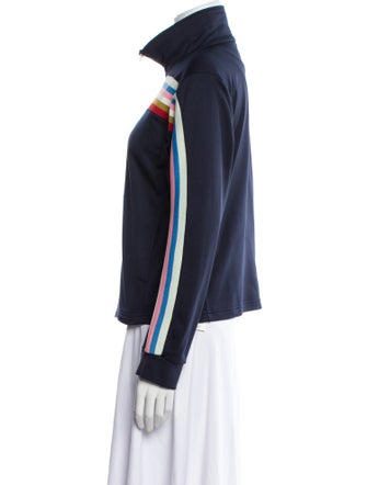 ALEXACHUNG Striped Biker Jacket