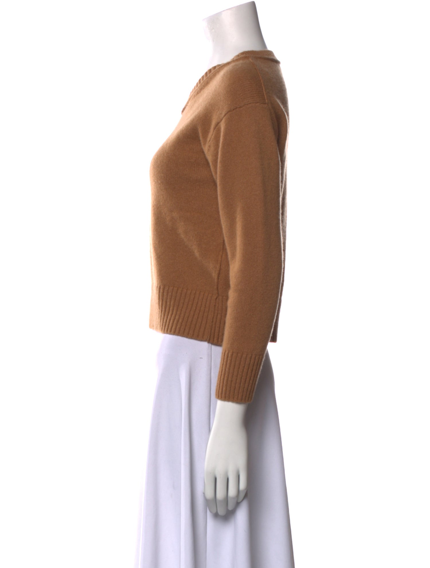 ALEXACHUNG Merino Wool V-Neck Sweater