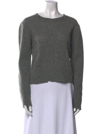 ALEXACHUNG Wool Crew Neck Sweater