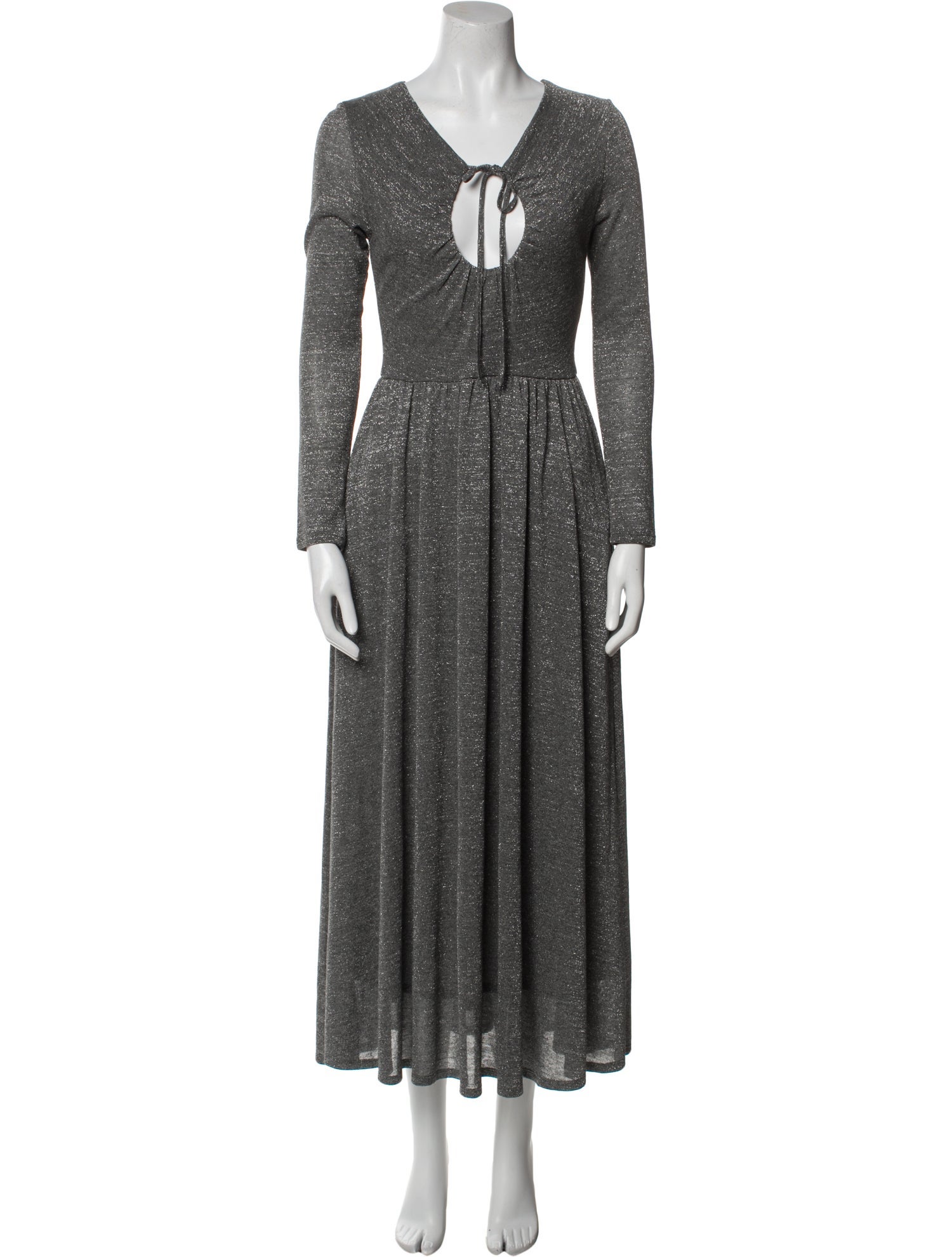 ALEXACHUNG V-Neck Long Dress