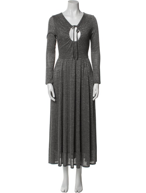 ALEXACHUNG V-Neck Long Dress