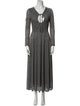 ALEXACHUNG V-Neck Long Dress