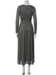 ALEXACHUNG V-Neck Long Dress