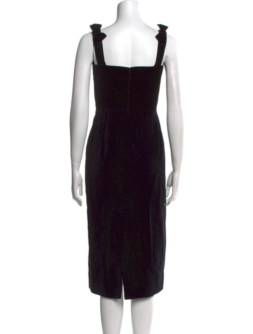 ALEXACHUNG Square Neckline Midi Length Dress