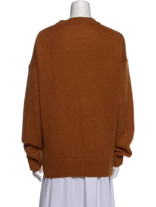 ALEXACHUNG Printed Crew Neck Sweater