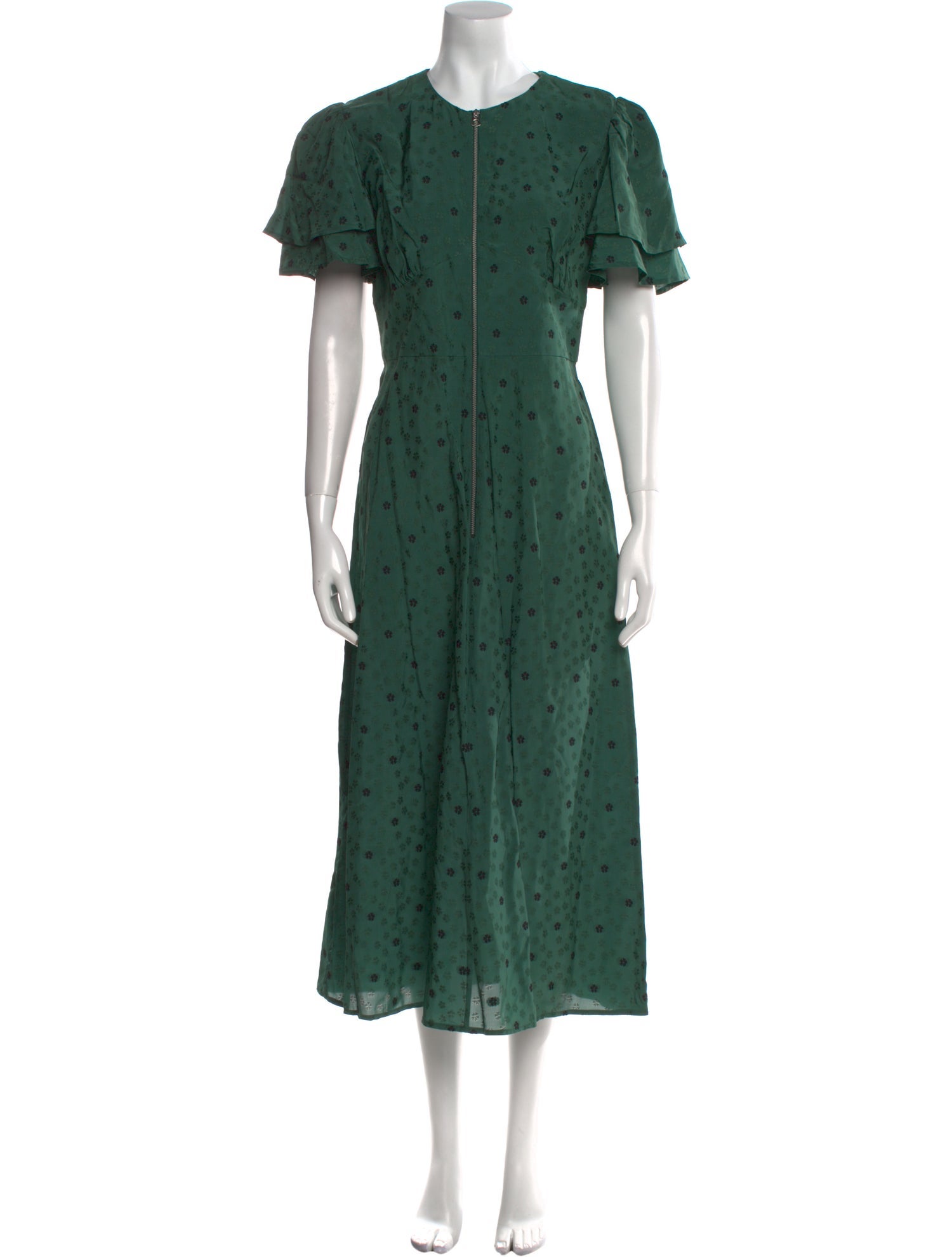 ALEXACHUNG Floral Print Long Dress w/ Tags