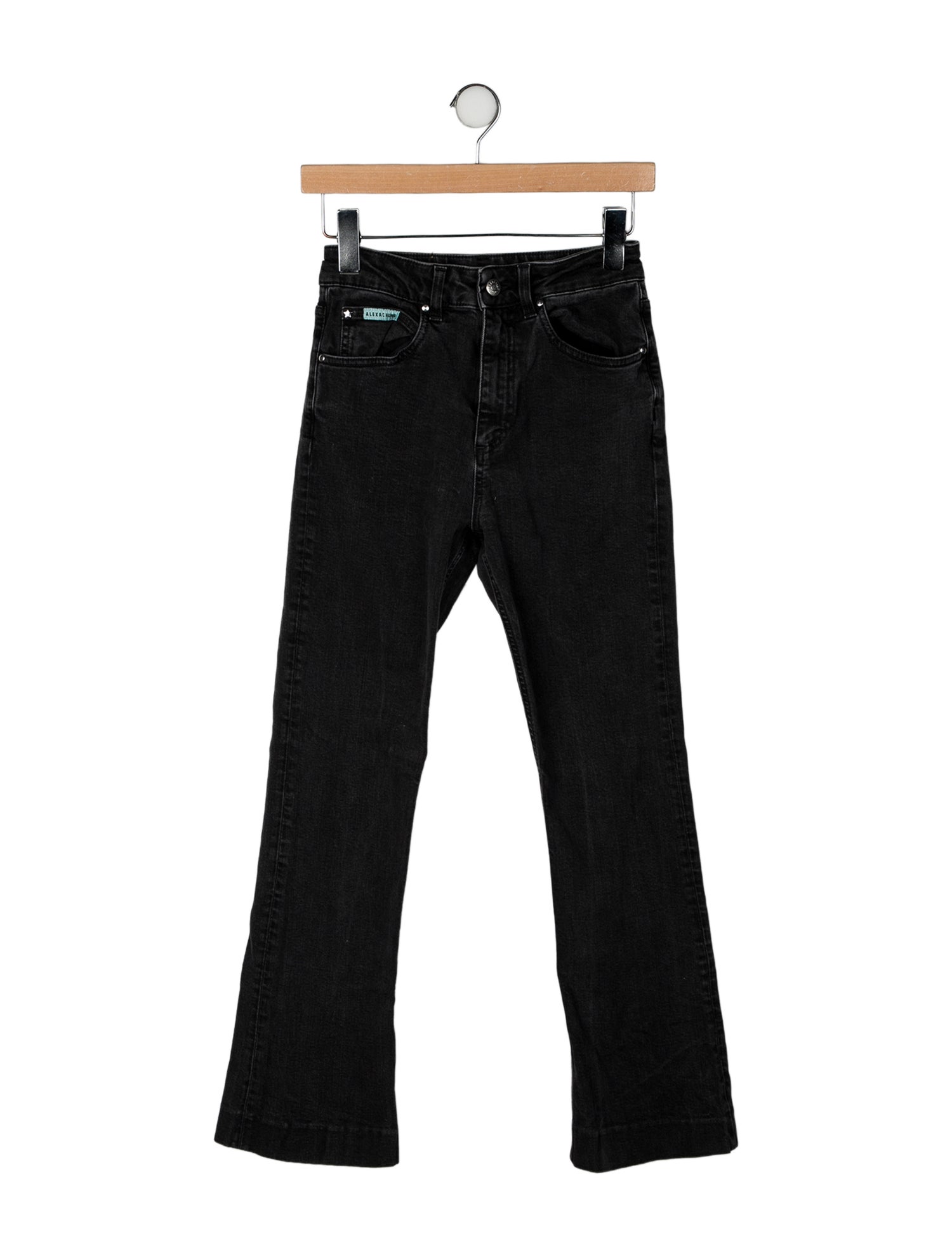 ALEXACHUNG Mid-Rise Straight Leg Jeans