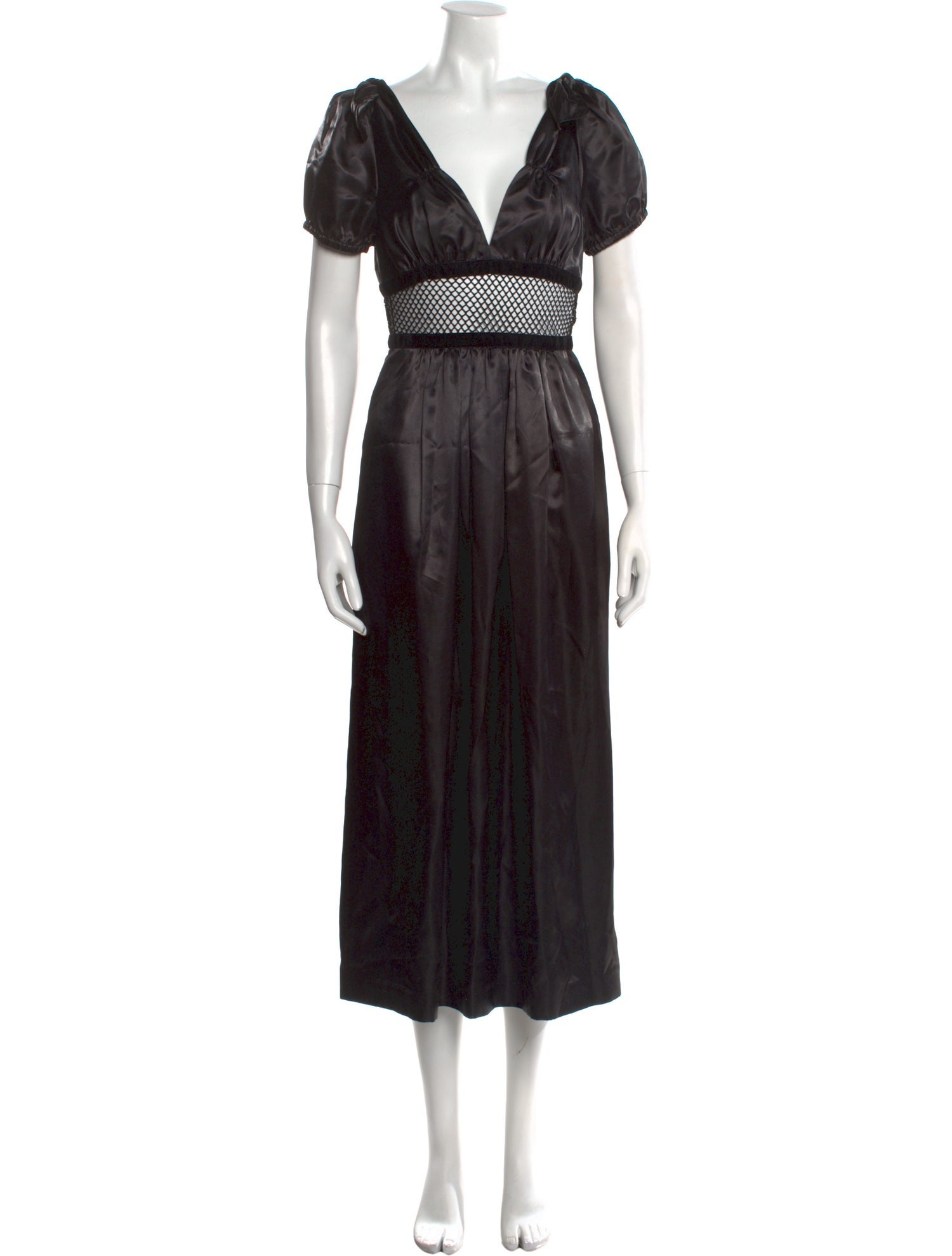 ALEXACHUNG V-Neck Long Dress