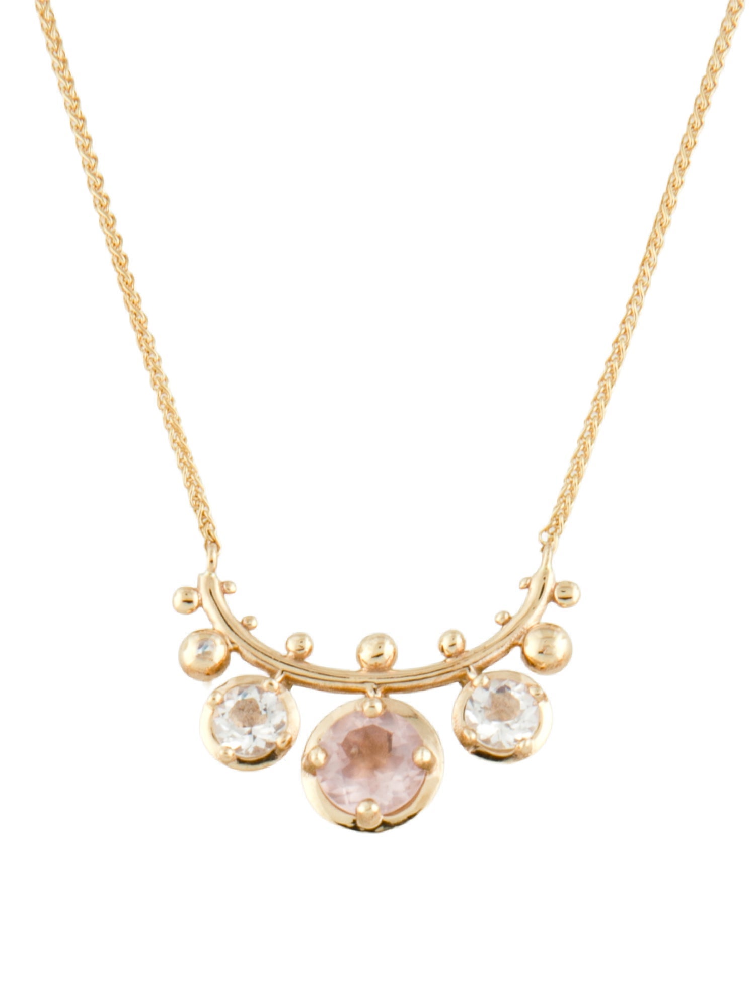 Alice Cicolini 14K Quartz & Diamond Bubble Kimono Pendant Necklace