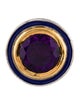 Alice Cicolini Amethyst Silver Tile Round Cocktail Ring