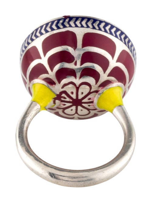 Alice Cicolini Amethyst Silver Tile Round Cocktail Ring