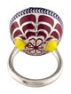 Alice Cicolini Amethyst Silver Tile Round Cocktail Ring