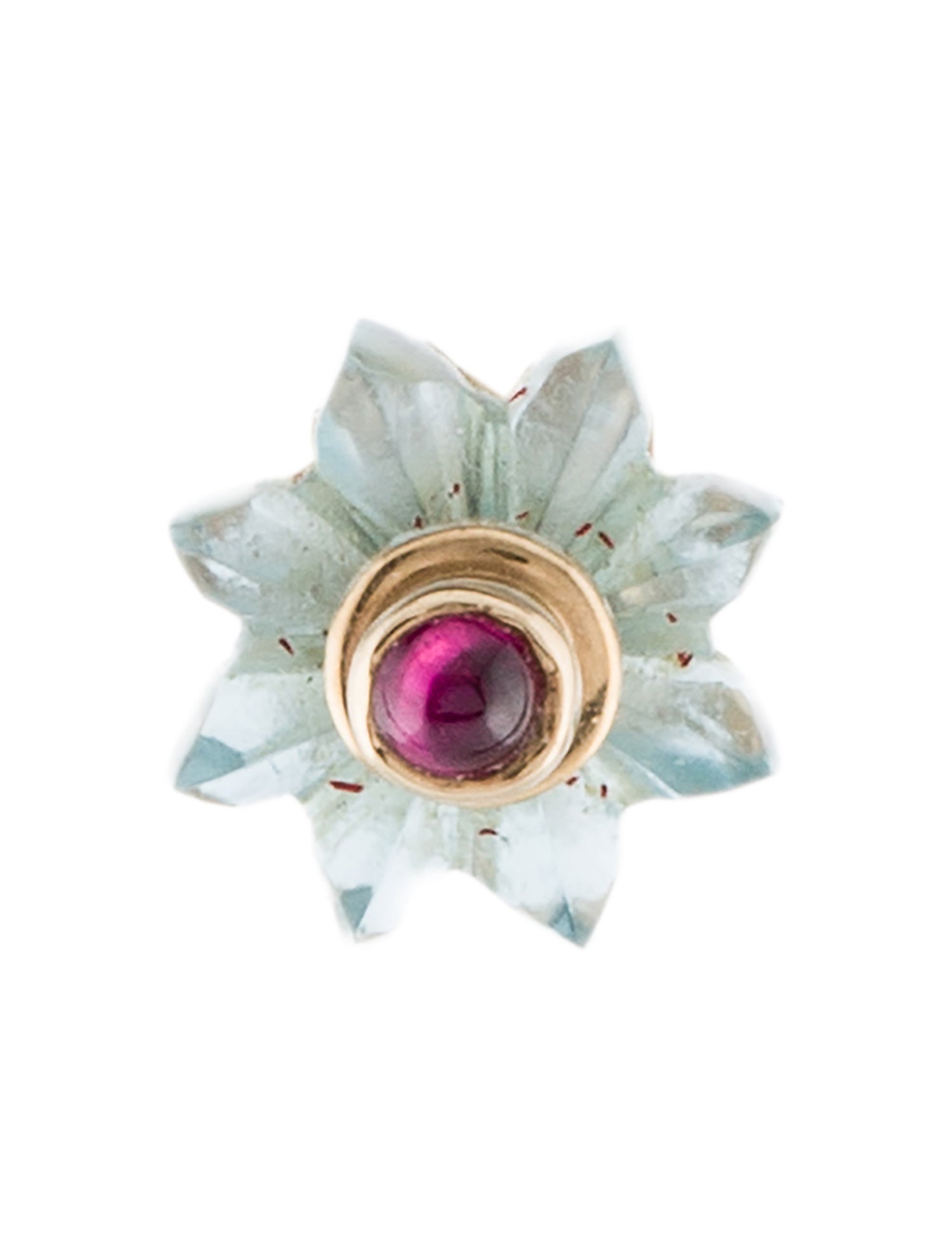 Alice Cicolini 9K Ruby & Topaz Single Stud Earring