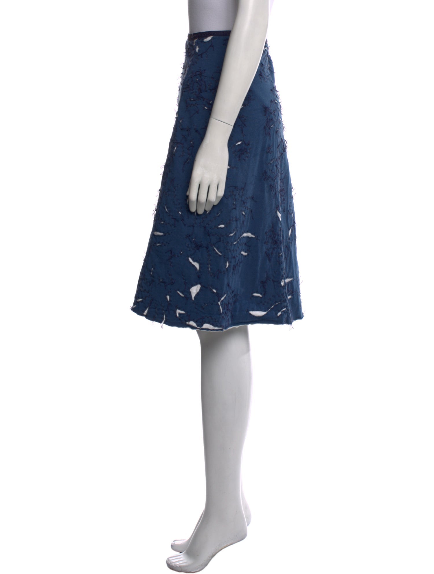 Alabama Chanin Printed Knee-Length Skirt