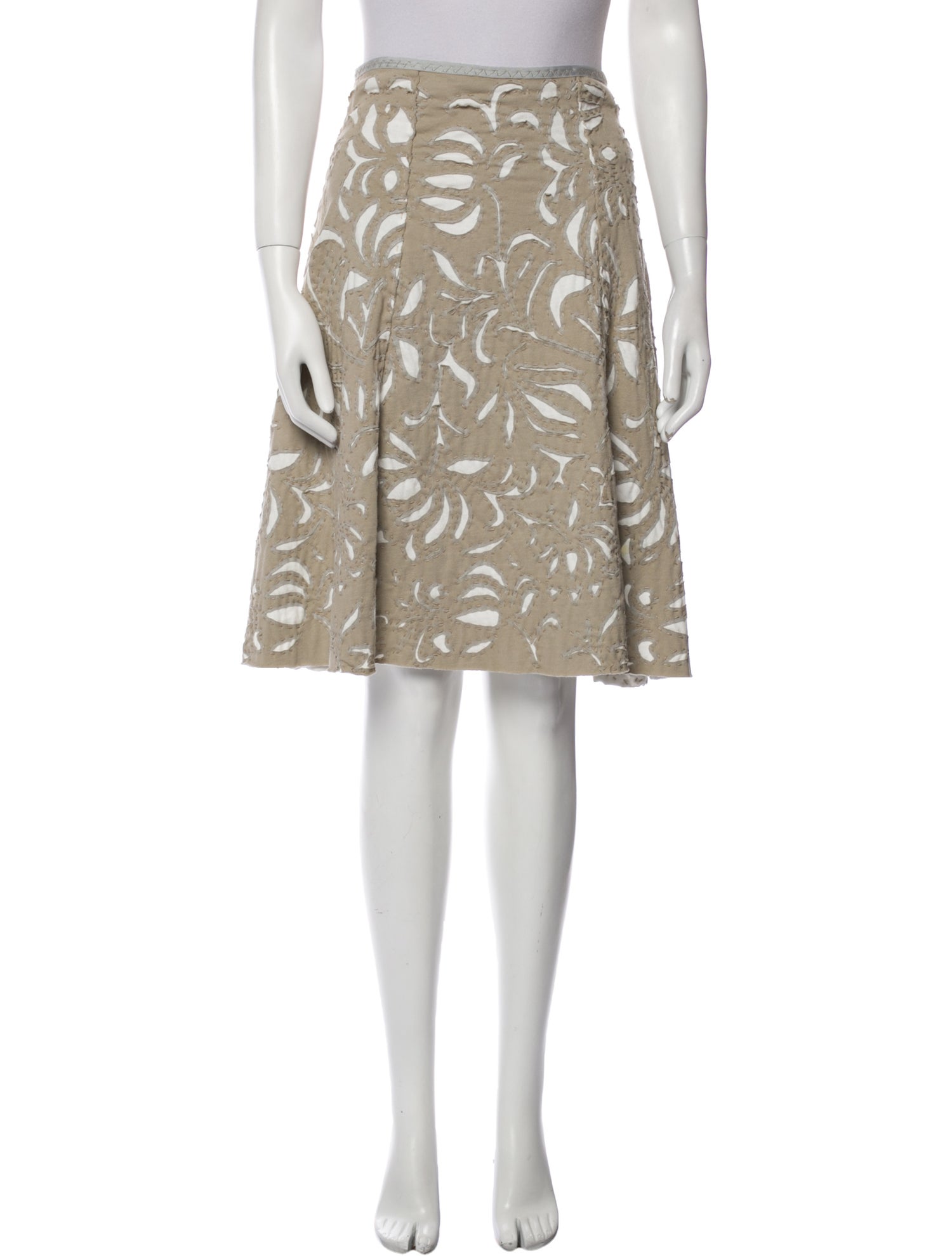 Alabama Chanin Printed Knee-Length Skirt
