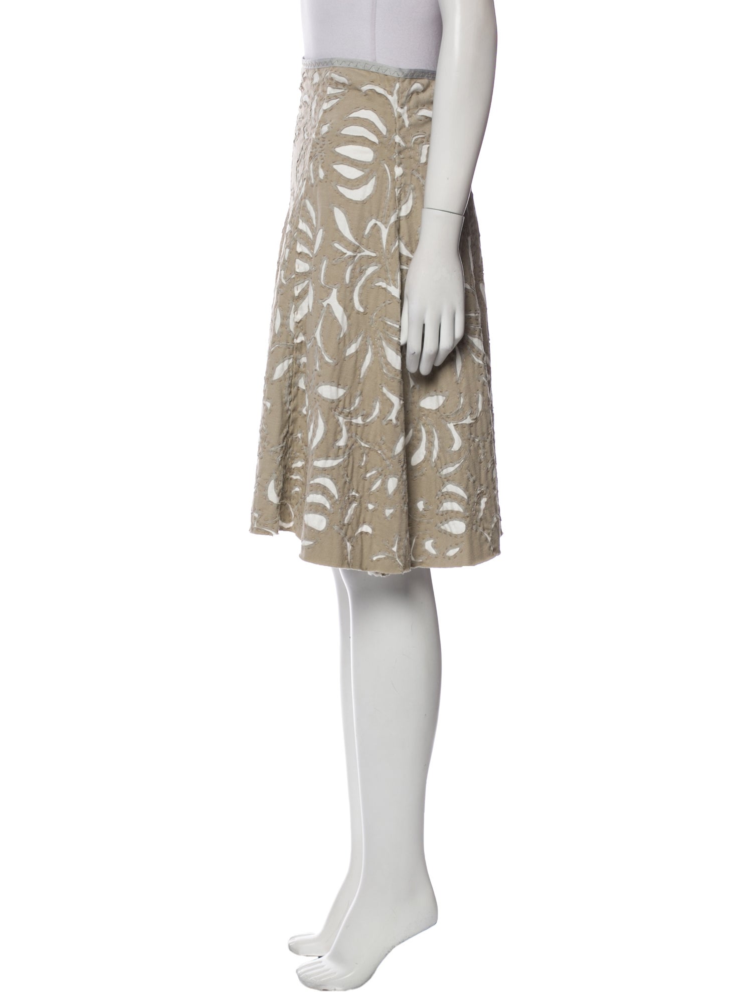 Alabama Chanin Printed Knee-Length Skirt