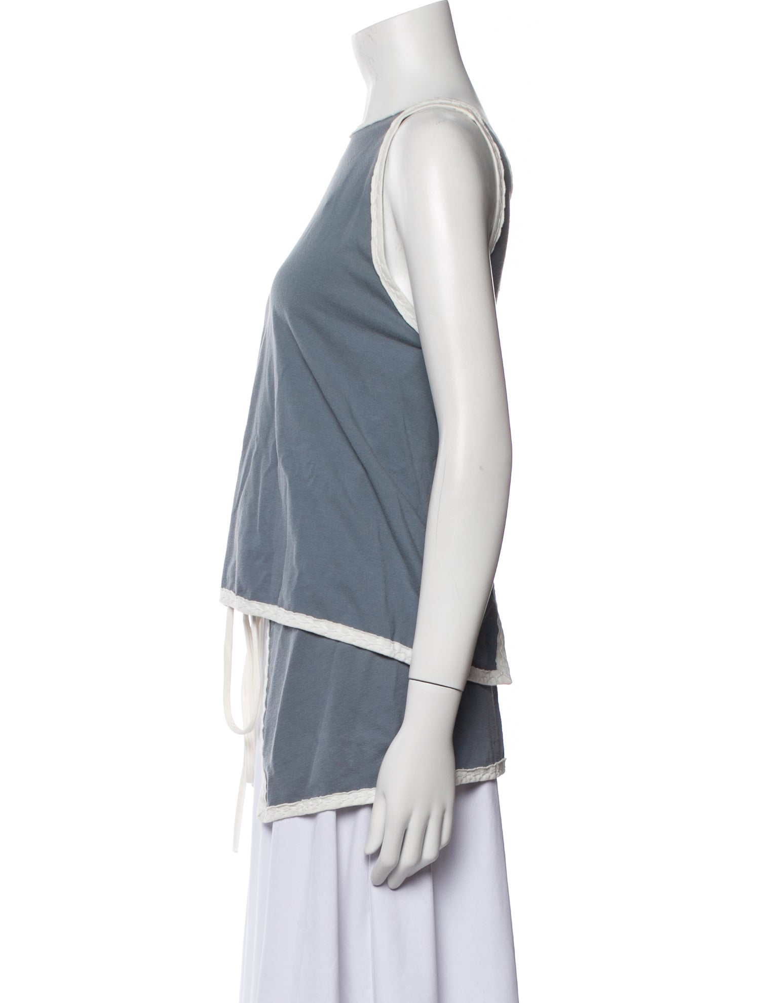 Alabama Chanin Scoop Neck Sleeveless Top