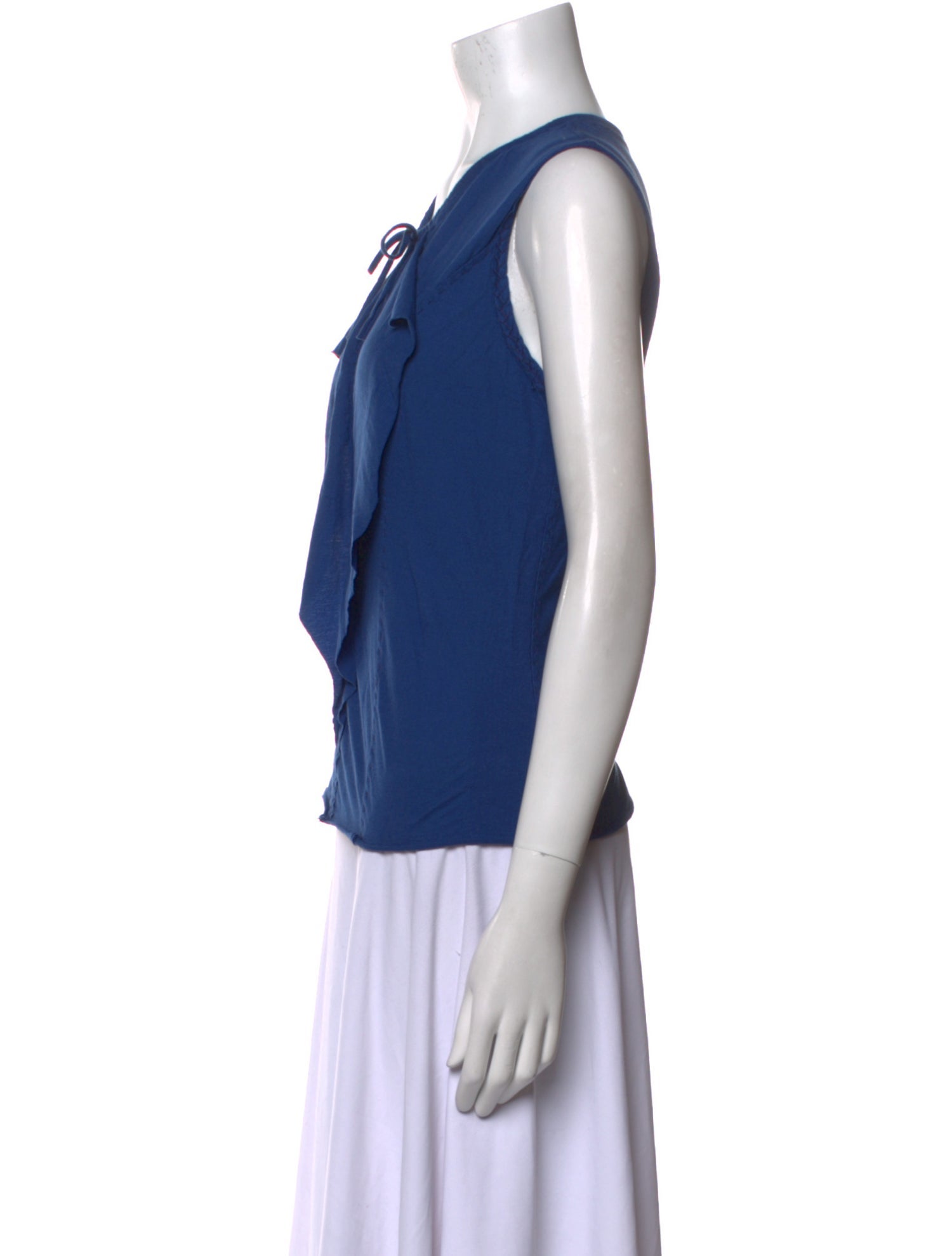 Alabama Chanin V-Neck Sleeveless Top