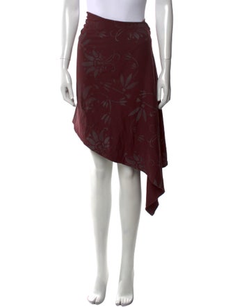 Alabama Chanin Floral Print Knee-Length Skirt